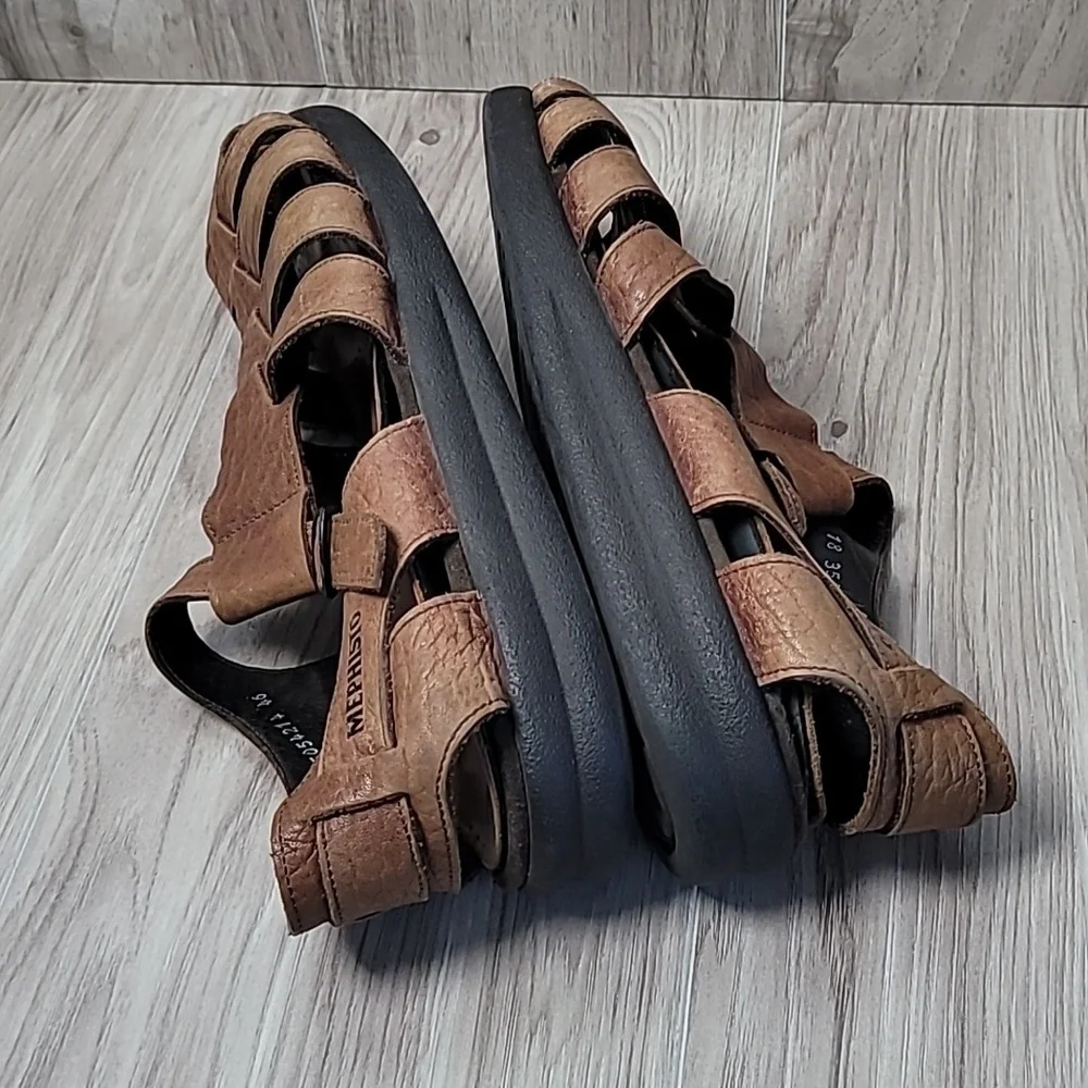 Mephisto Sam Fisherman Sandals Men’s Size 12 / EU 46 Brown Leather Comfort